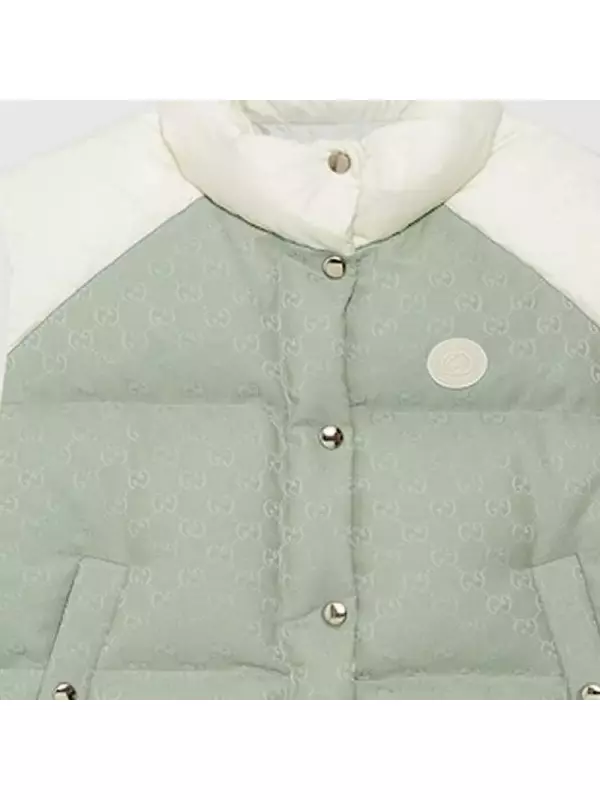 Жилет теплый Gucci женский, зеленый / белый