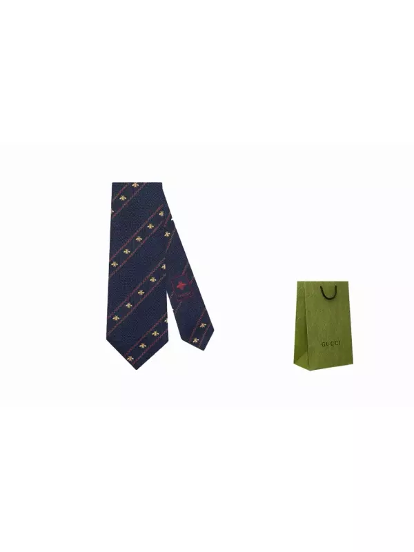 Мужской галстук Gucci, темно-синий