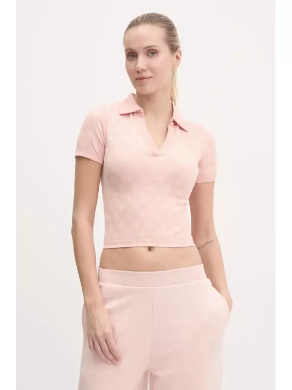 РОМБ футболка Guess, розовый