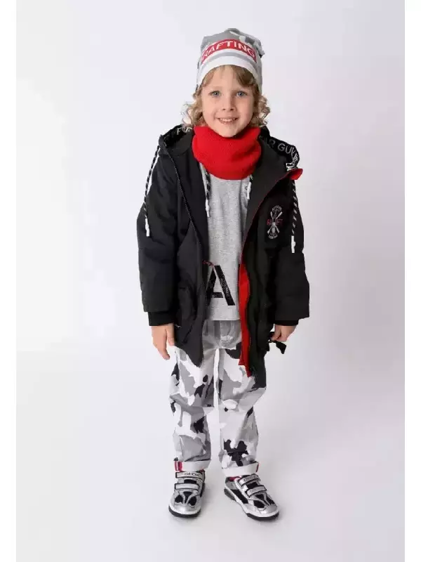 Гулливер Парка с регулируемым капюшоном Gulliver, черный