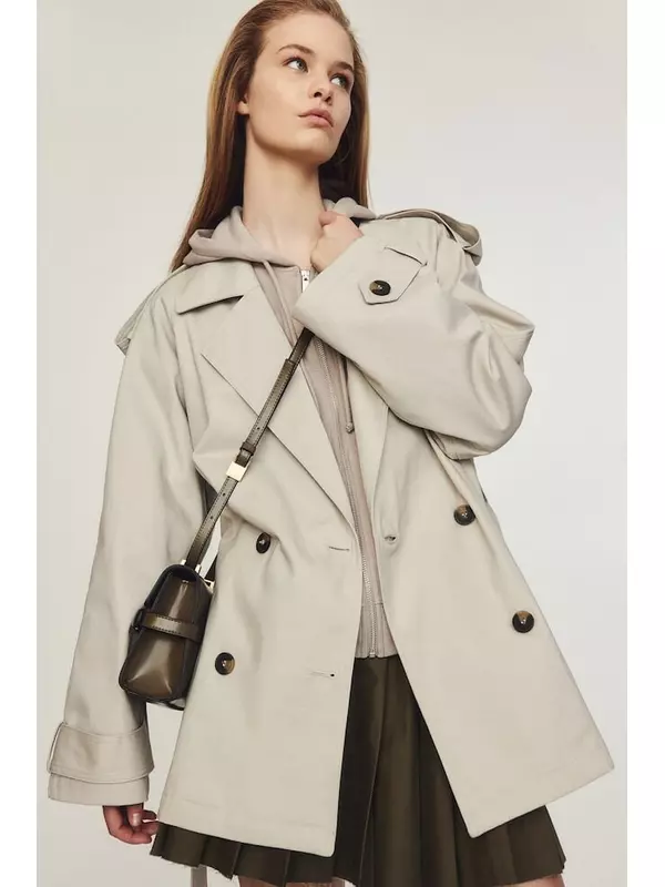 Короткий тренч H&M, серый