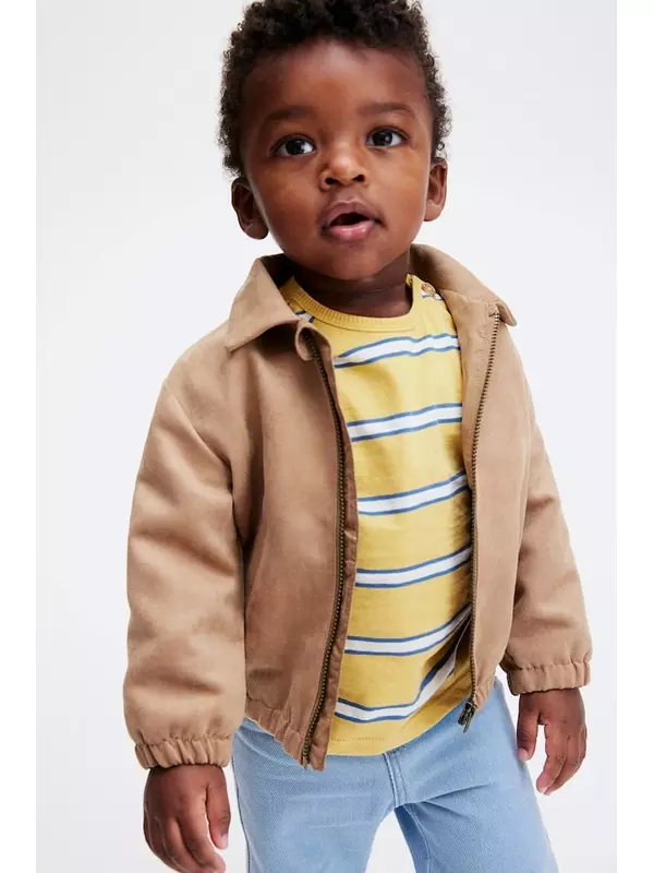 Персиковый пиджак H&M, бежевый