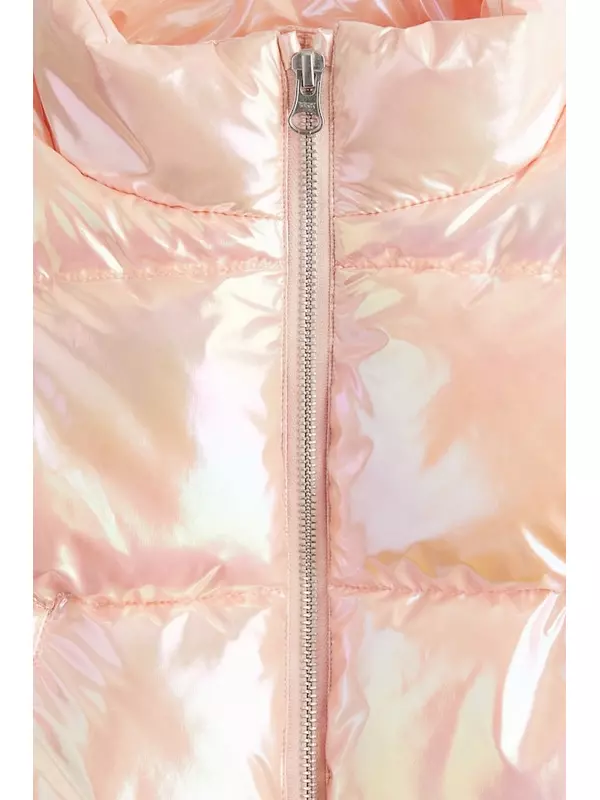 Переливающийся стеганый жилет H&M, оранжевый