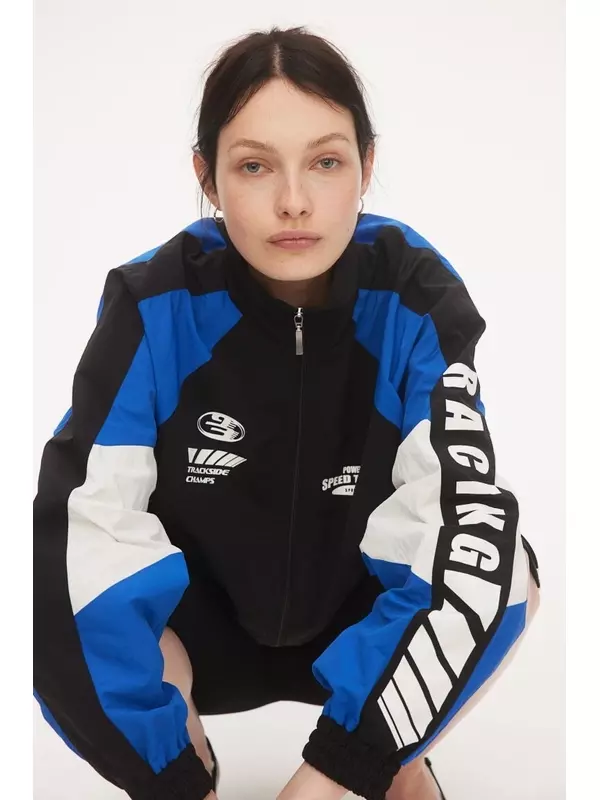 Ветровка с принтом большого размера H&M, черный