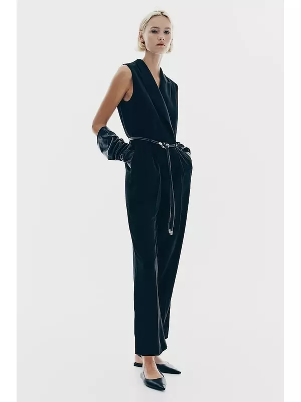 Комбинезон пиджак без рукавов H&M, черный