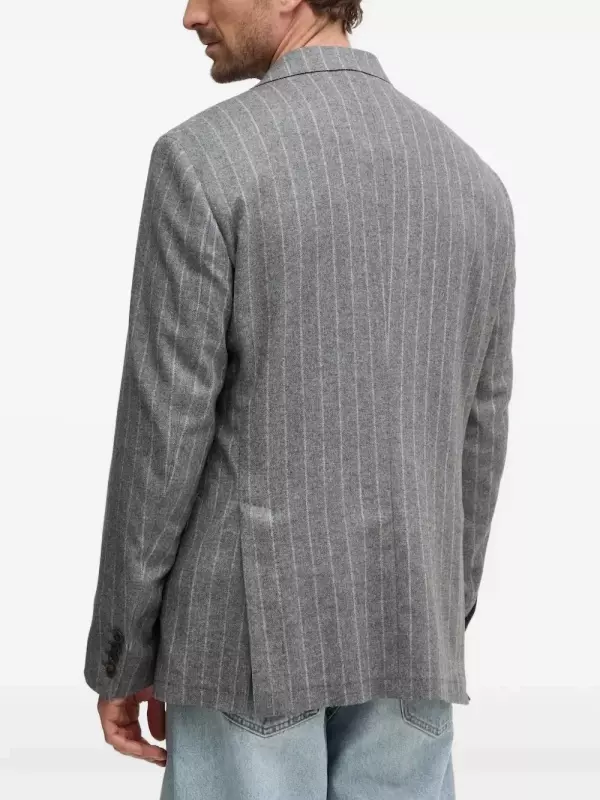 Пиджак в тонкую полоску Hackett, серый