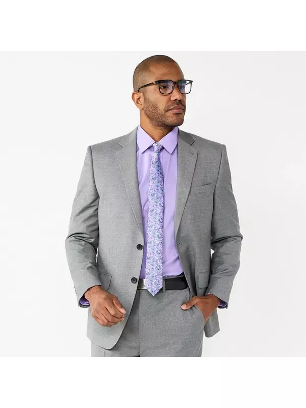 Мужской J. Эластичный пиджак классического кроя Haggar Premium, цвет Medium Gray