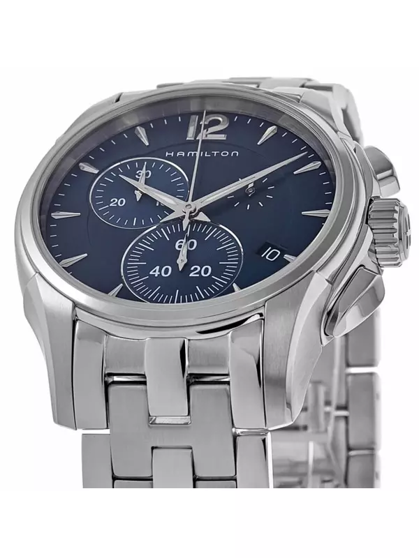 Hamilton Jazzmaster Chrono Quartz Blue Dial нержавеющая сталь мужские часы H32612141, синий