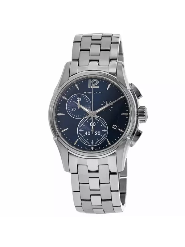 Hamilton Jazzmaster Chrono Quartz Blue Dial нержавеющая сталь мужские часы H32612141, синий