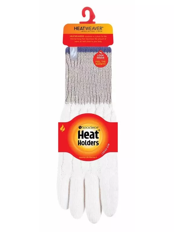 Женские термоперчатки на зиму в стиле Кисдон Heat Holders, бежевый