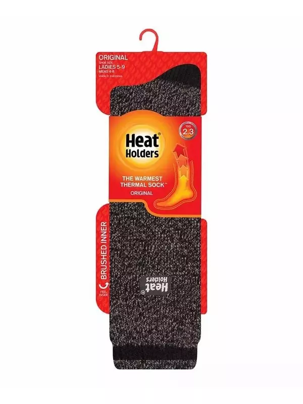 Женские оригинальные длинные термоноски с закруткой Heat Holders, черный