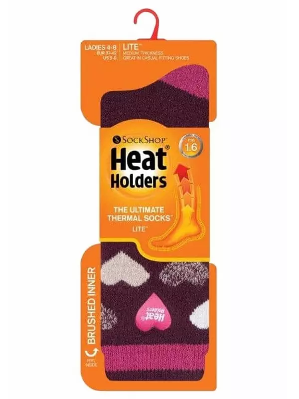 Тонкие женские зимние термоноски Lite в модном дизайне Dunham Heat Holders, розовый