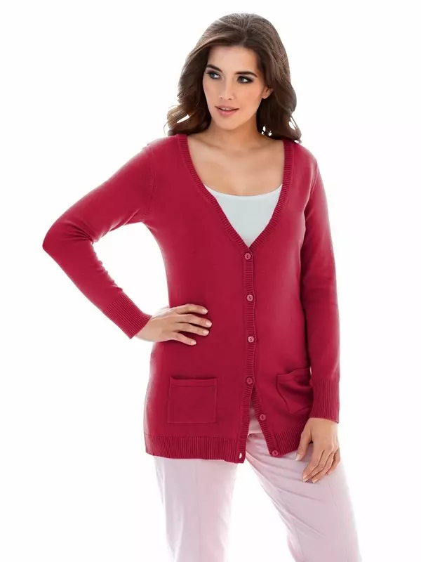 Вязаный кардиган heine, красный