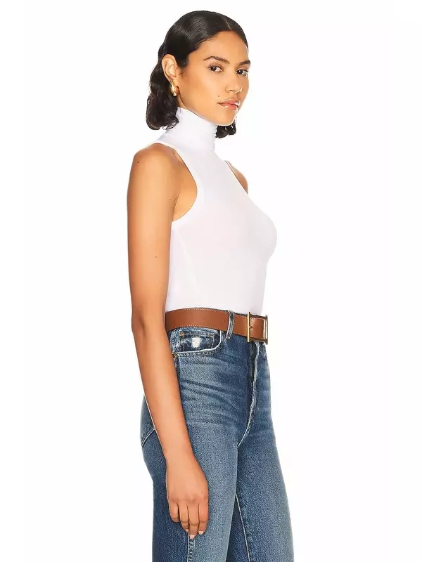 Майка-водолазка из джерси 2nd Skin Helsa, белый