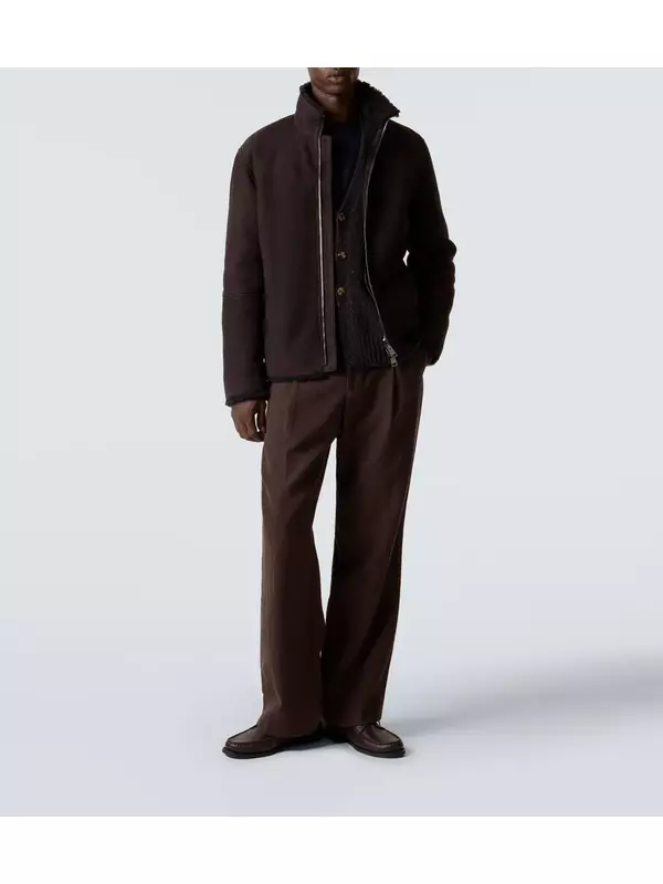 Дубленка с отделкой из овчины Herno, Marrone