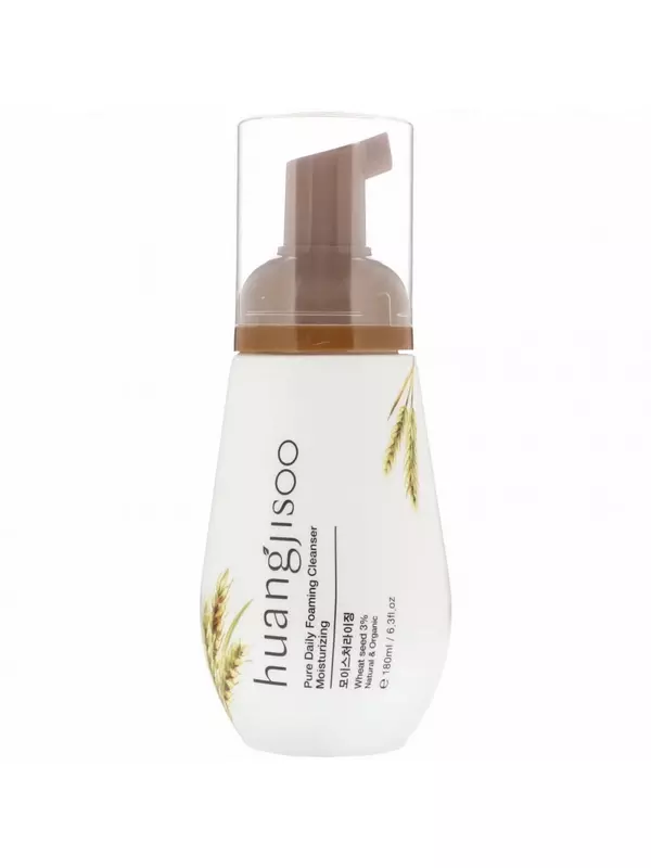 Huangjisoo, Очищающая пенка для ежедневного ухода, увлажняющая, 180 мл