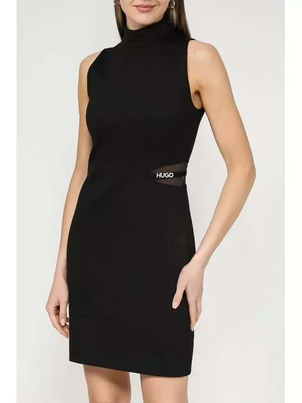 Платье приталенного кроя без рукавов HUGO