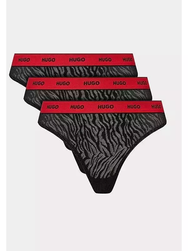 Набор из 3 стрингов Hugo, черный