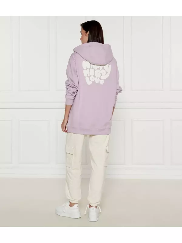 Толстовка Hugo Blue Oversize fit, пудрово-розовый