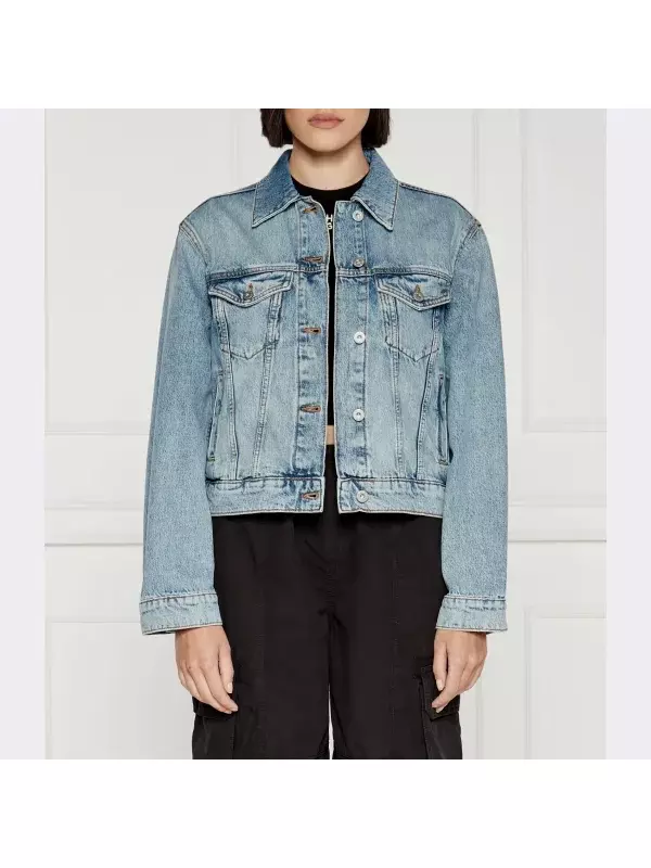 Джинсовая куртка стандартного кроя Hugo, синий