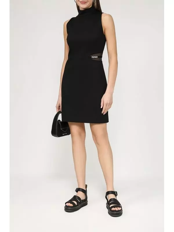 Платье приталенного кроя без рукавов HUGO