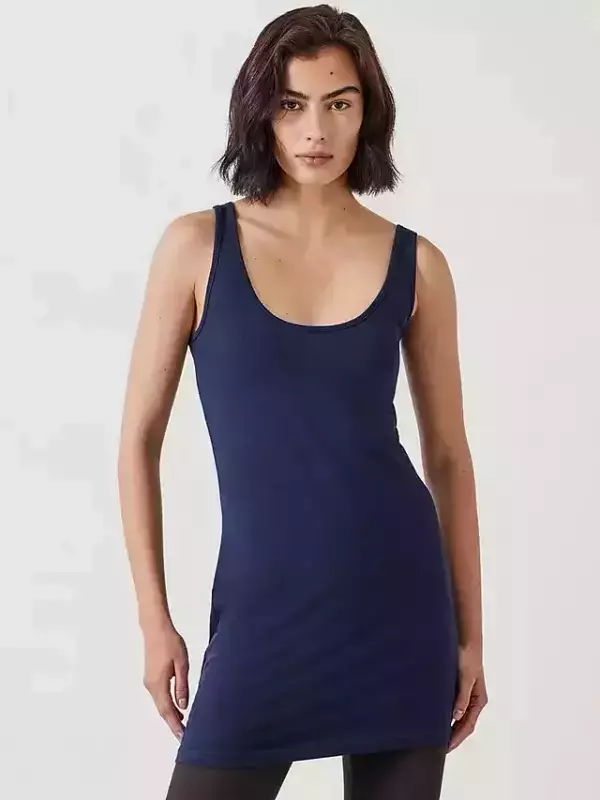 Топ HUSH Marcy Longline Vest, темно-синий