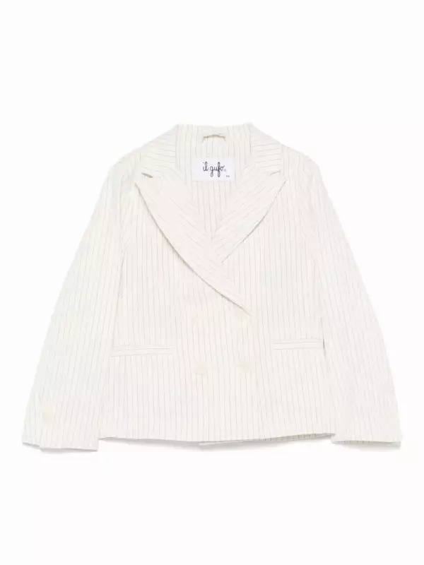 Пиджак в тонкую полоску Il Gufo, белый