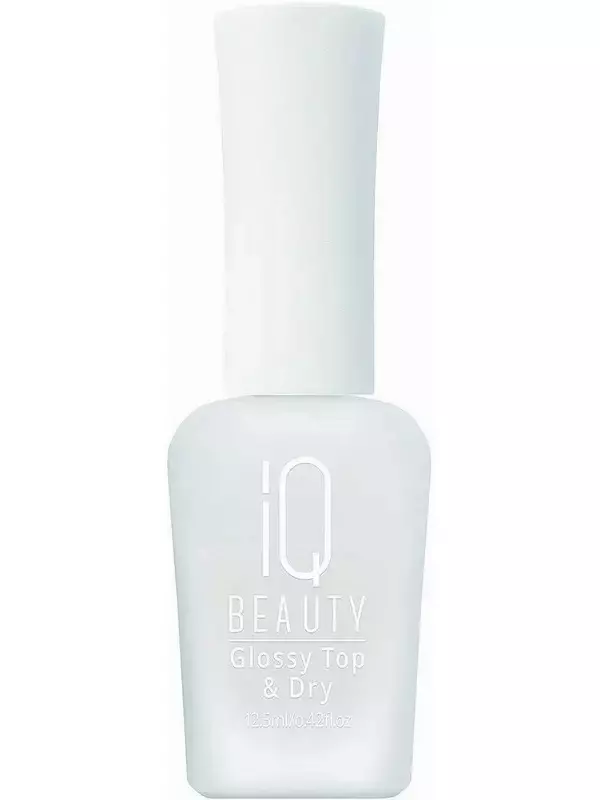 IQ BEAUTY Покрытие защитное зеркальное и сушка / Glossy Top & Dry 12,5 мл