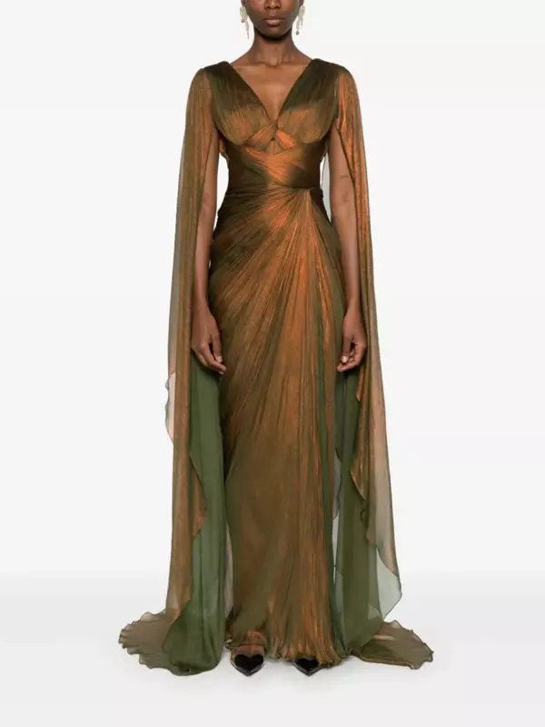 Платье макси Bella Iris Serban, коричневый