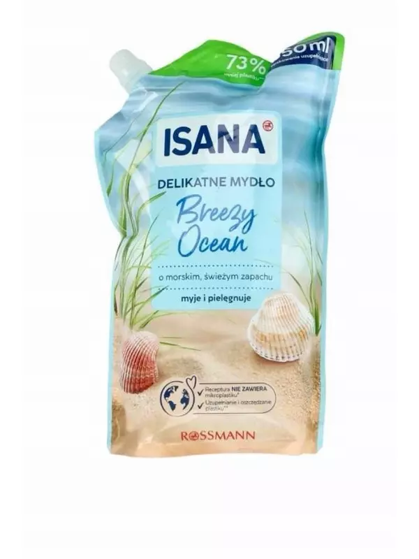 ISANA Breeze Ocean Marine жидкое мыло для рук Деликатный сменный блок 850 мл XXL
