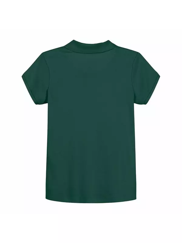 Рубашка-поло IZOD с короткими рукавами для девочек 4–18 лет стандартного и большого размера, цвет Burgundy