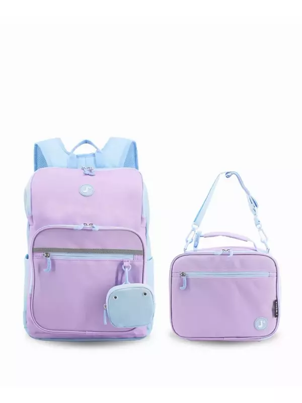 Детский рюкзак для школы с ланч-боксом Boys And Girls Junior J World, фиолетовый