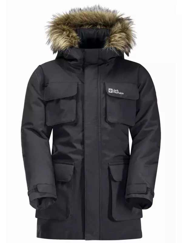 Функциональная парка Jack Wolfskin GLACIER PEAK PARKA K, с капюшоном, цвет Phantom