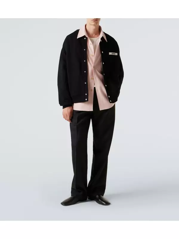 Кардиган из хлопка с рубчиком Jacquemus, черный