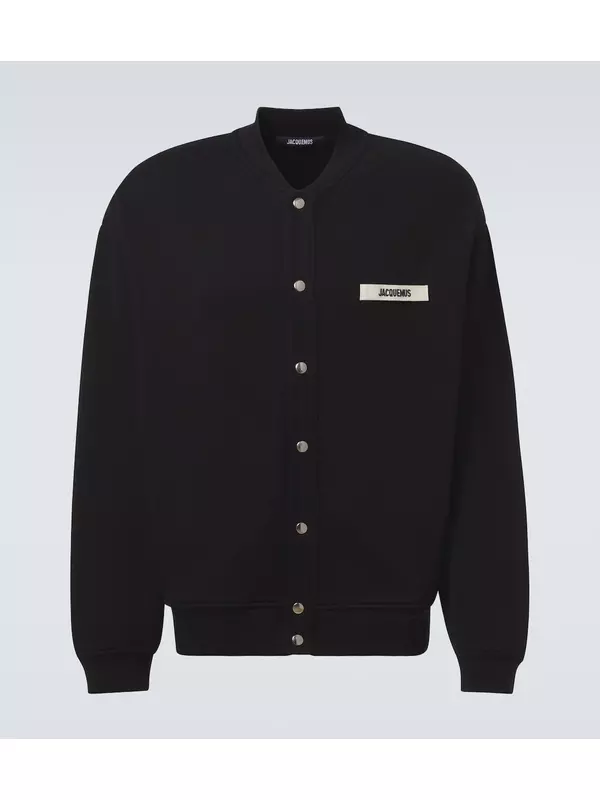 Кардиган из хлопка с рубчиком Jacquemus, черный