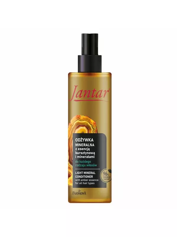 Минеральный кондиционер с янтарной эссенцией и минералами для волос, 200 мл Jantar Esencja bursztynowa i minerały