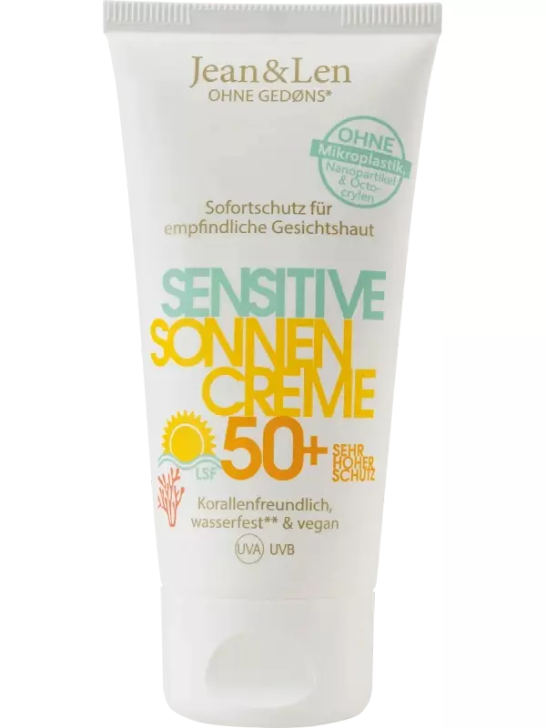 Крем солнцезащитный для лица чувствительная SPF 50+ 50мл Jean&Len