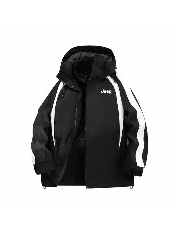 Куртка ветровка Unisex Jeep, армейский зеленый (с подкладкой 3-в-1)