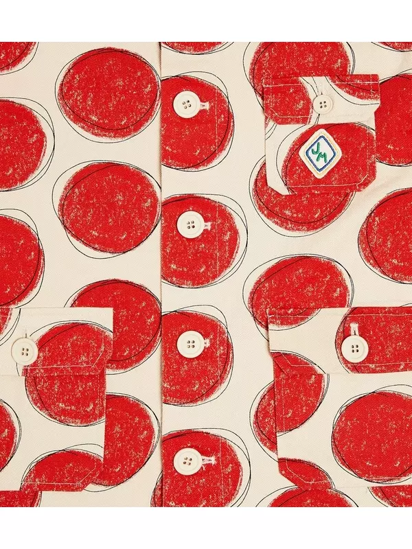 Хлопковая куртка в красный горошек Jellymallow, красный