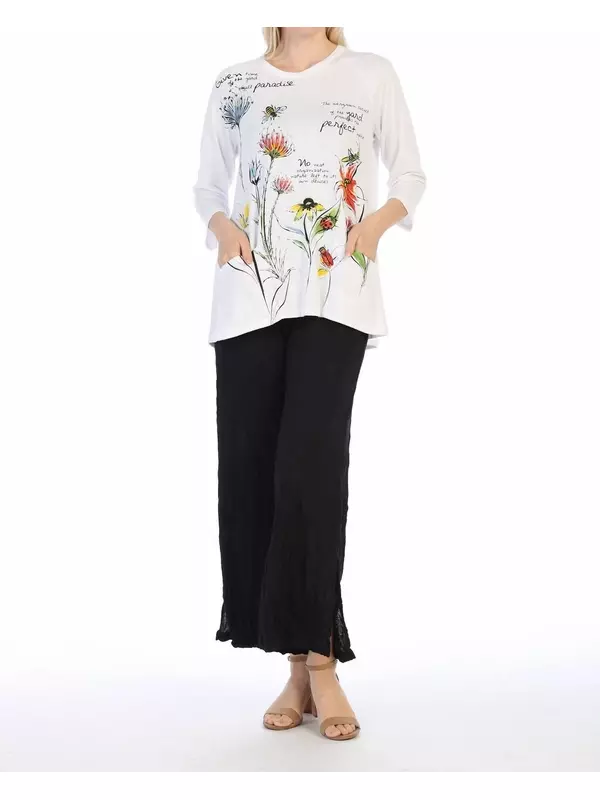 Топ Garden Song с накладными карманами, белый Jess & Jane