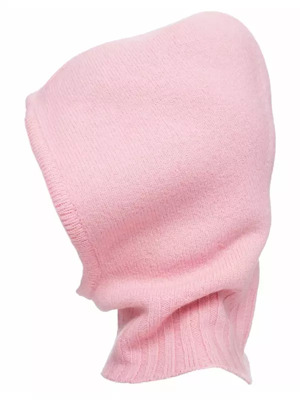 Розовая балаклава из шерсти