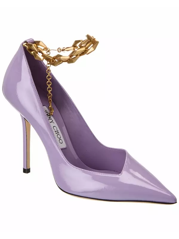 Патентованные туфли-лодочки Jimmy Choo Diamond Talura 100, фиолетовый