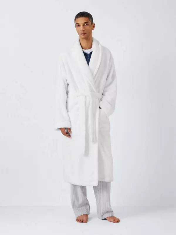 Премиальный махровый халат с защитой от зацепок John Lewis, White