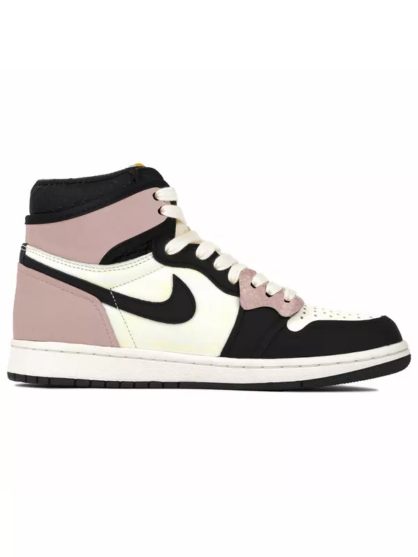 Air 1 Амортизирующие Противоскользящие Высокие Винтажные Баскетбольные Кроссовки Unisex Черные Розовые Jordan