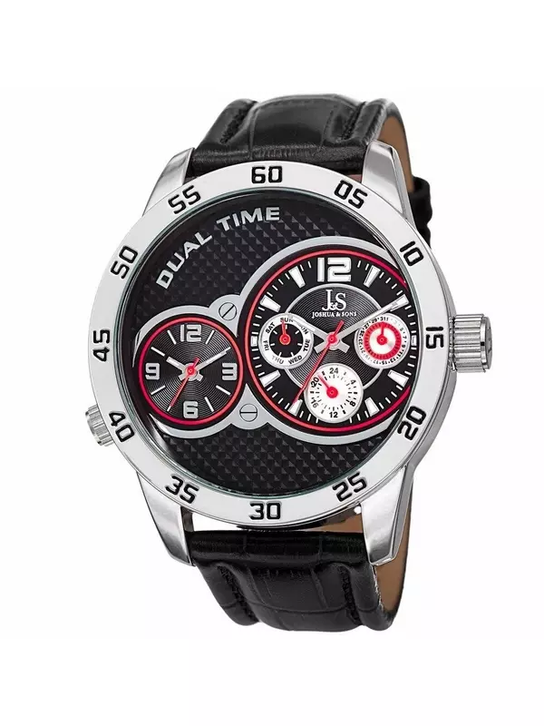 JS97 Повседневные часы в круглом корпусе Joshua&Sons, серебро