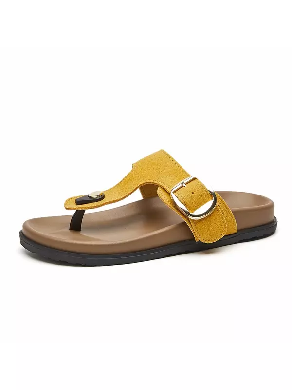 JOSINY Бесшумные устойчивые к запаху нескользящие быстросохнущие шлепанцы женские - желтый, цвет Yellow