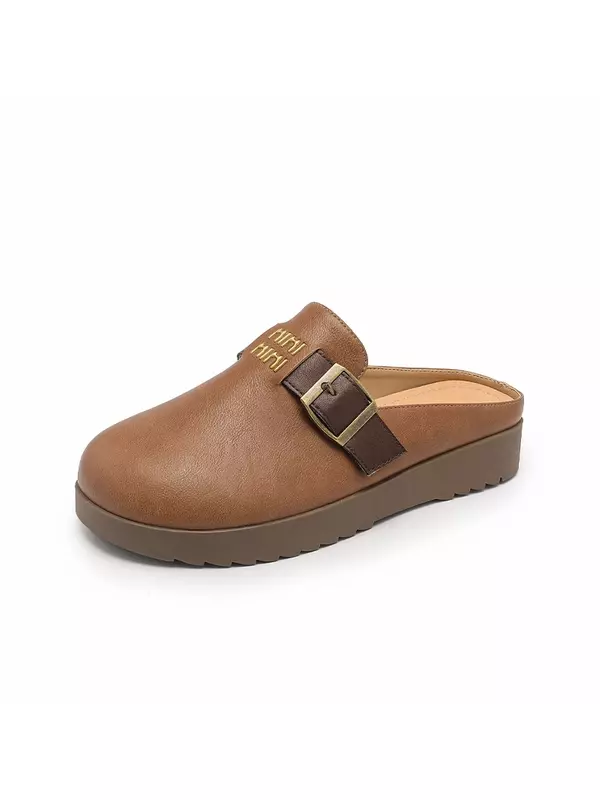 JOSINY Женские коричневые сандалии с защитой от истирания и обхватом носка, с подошвой TPR, и нескользящие