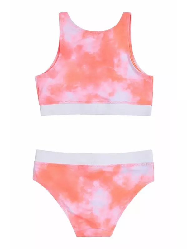 Оранжевый купальник тай-дай Juicy Couture, оранжевый