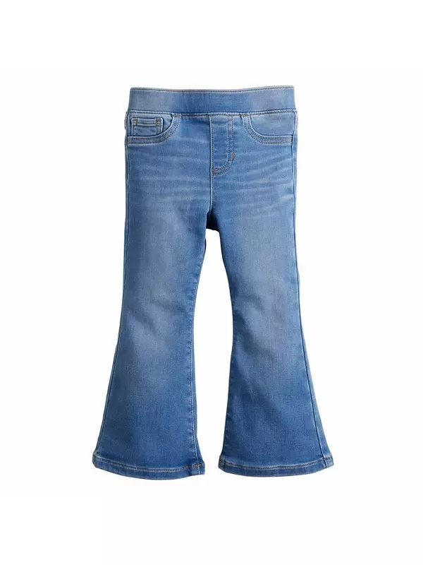 Джинсы Jumping Beans с расклешенными штанинами для маленьких девочек и малышей, цвет Medium Wash
