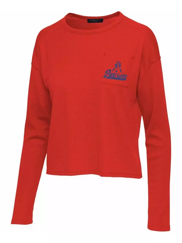 Красная женская термофутболка с карманами и длинными рукавами New England Patriots Junk Food, красный